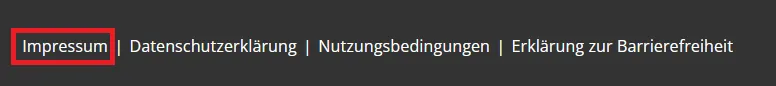 Footer, Impressum