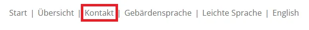 Servicemenü, Menüpunkt Kontakt