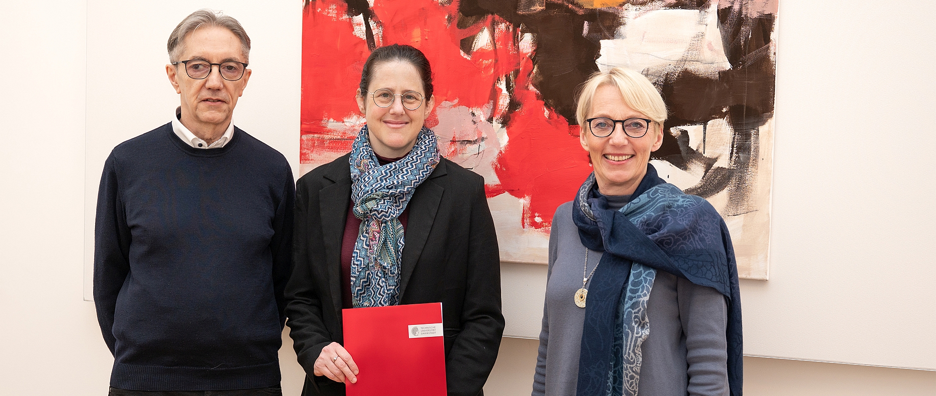 v.l.n.r.: Prof. Dr. Michael Waidner, ATHENE | TU Darmstadt | Fraunhofer SIT; Prof. Dr. Adi Akavia, ATHENE | TU Darmstadt | Fraunhofer SIT; Prof. Dr. Tanja Brühl, TU Darmstadt